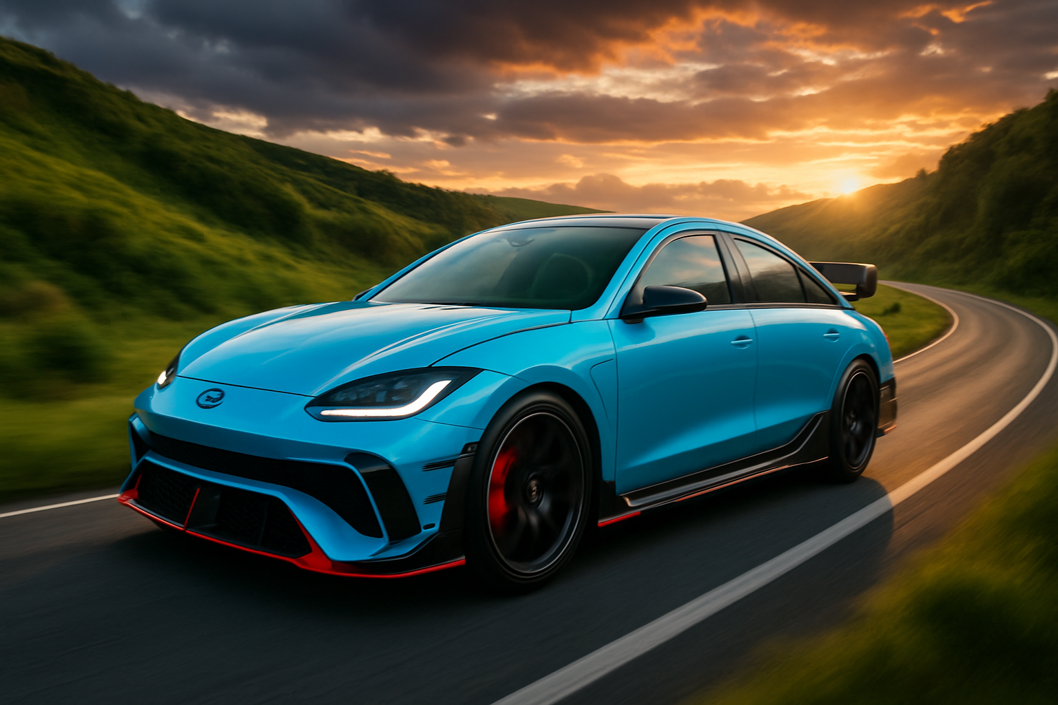 découvrez la nouvelle ioniq 6 n de hyundai, qui allie performance et esthétique avec un design inspiré de la course. un véhicule électrique qui transforme l'expérience de conduite tout en offrant un style audacieux et accessible à tous. plongez dans l'univers racing et adoptez une conduite électrisante.