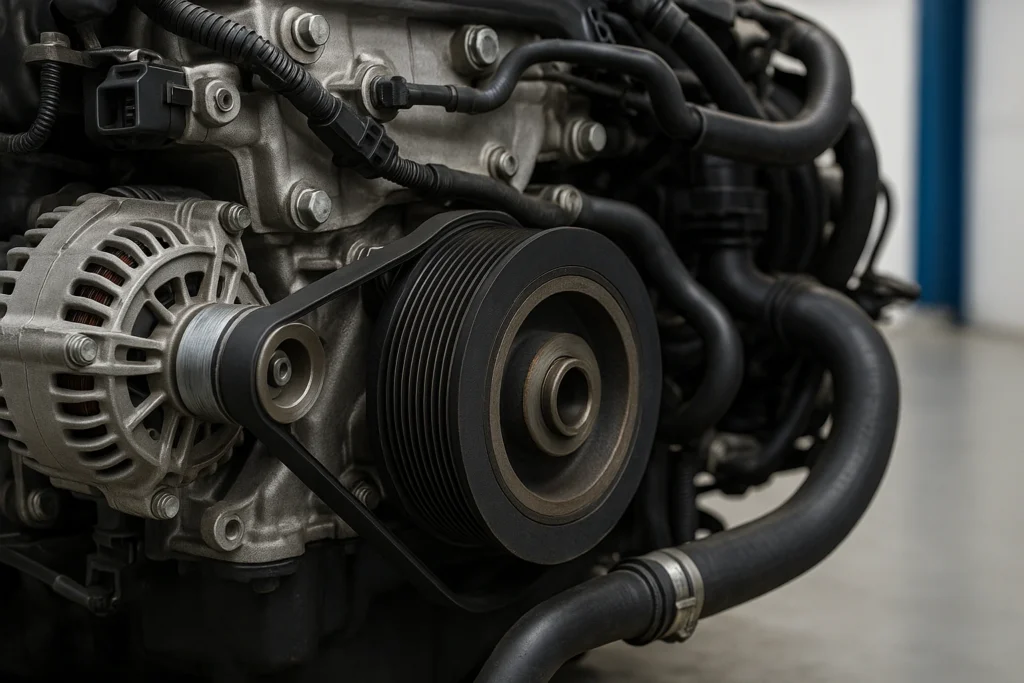 Poulie Damper monté sur un moteur