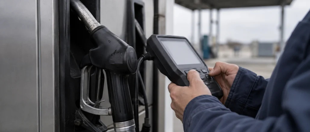 entretien station-service avec un boitier spécialisé