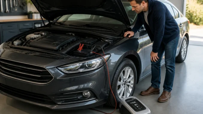 Recharge de batterie automobile moderne