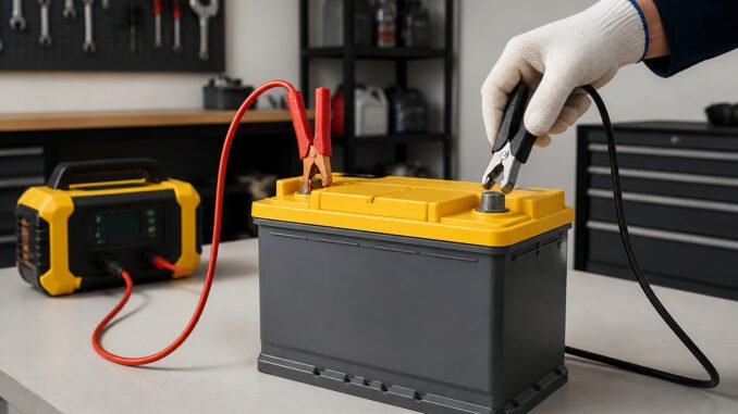 Chargement dune batterie de voiture